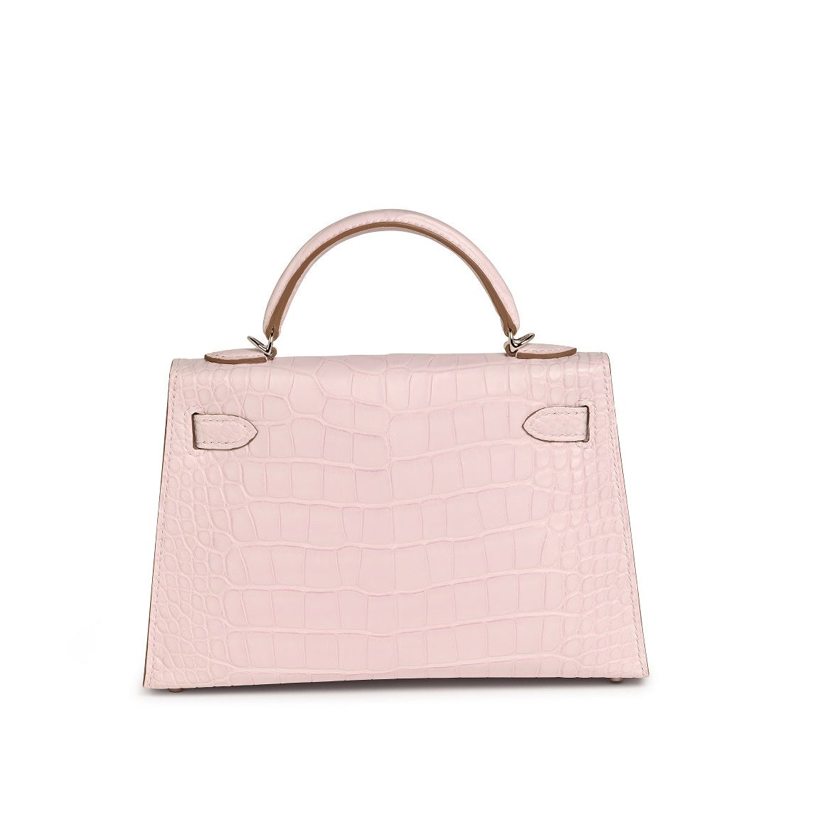 Mauve Pale Crocodile Mini Kelly 20cm
