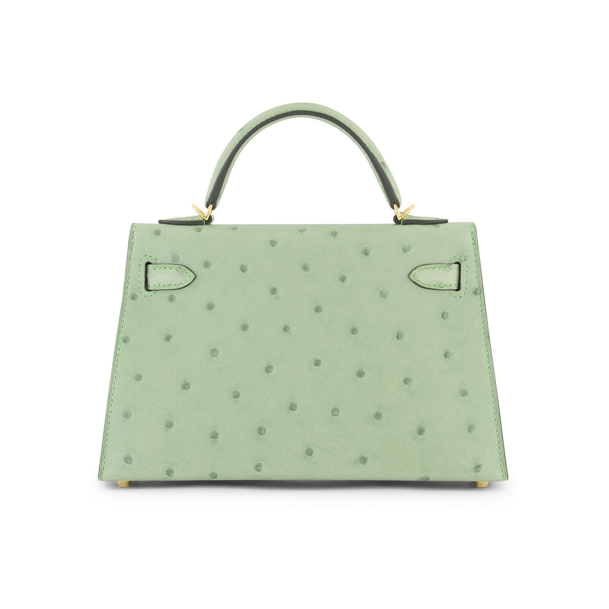 Vert Criquet Ostrich Mini Kelly 20cm